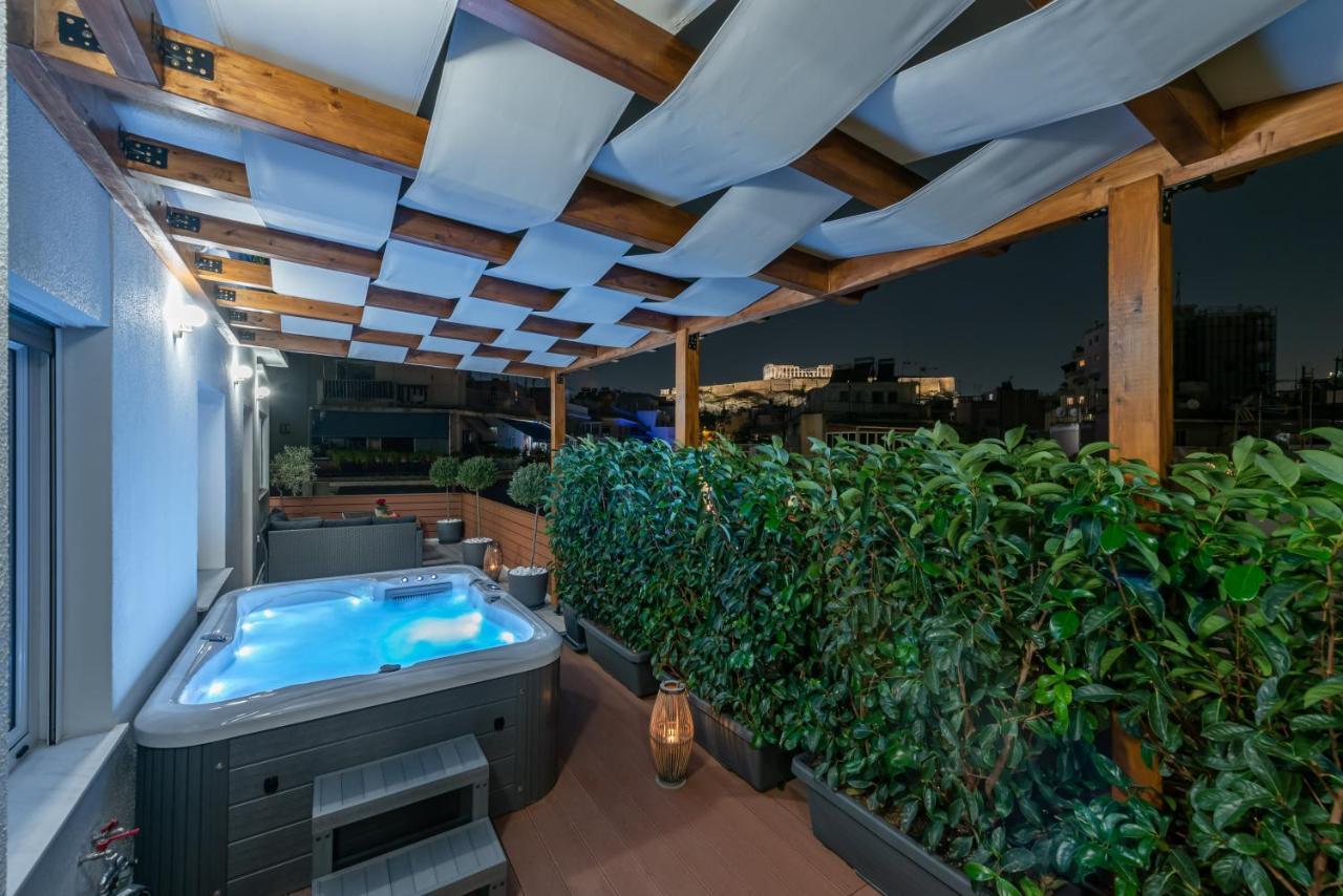 Ferienwohnung Acropolis Divine Penthouse Athen Exterior foto